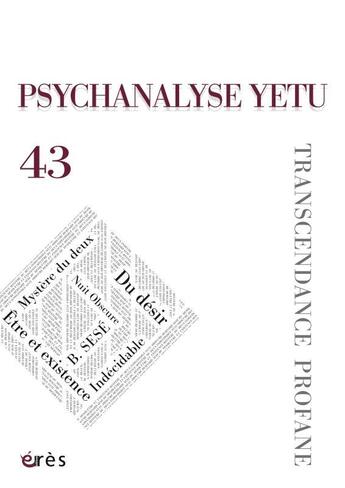 Couverture du livre « Psychanalyse yetu 43 » de  aux éditions Eres