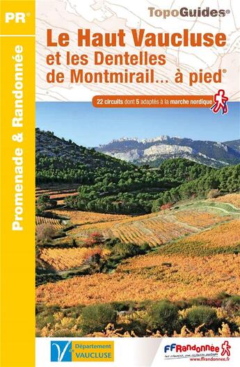 Couverture du livre « Le Haut Vaucluse et les Dentelles de Montmirail... à pied » de  aux éditions Ffrp