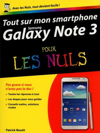 Couverture du livre « Tout sur mon smartphone galaxy note 3 pour les nuls » de Henri Lilen aux éditions First