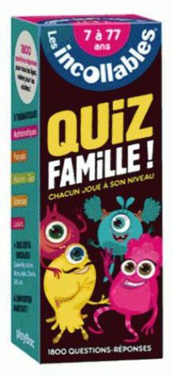 Couverture du livre « Les incollables ; quiz famille » de  aux éditions Play Bac