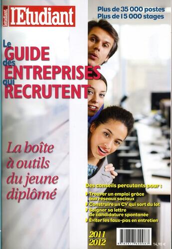 Couverture du livre « Le guide des entreprises qui recrutent (édition 2011/2012) » de  aux éditions L'etudiant