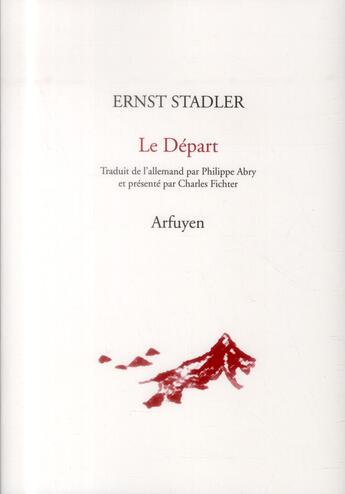 Couverture du livre « Depart (le) » de Stadler E aux éditions Arfuyen