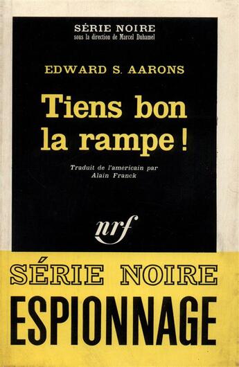 Couverture du livre « Tiens bon la rampe ! » de Aarons Edward S. aux éditions Gallimard