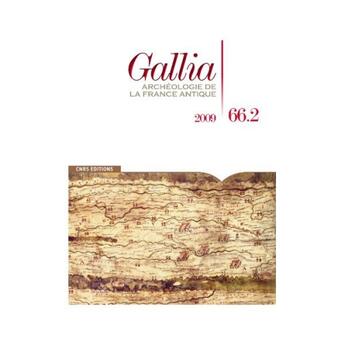 Couverture du livre « Gallia 66.2 » de  aux éditions Cnrs