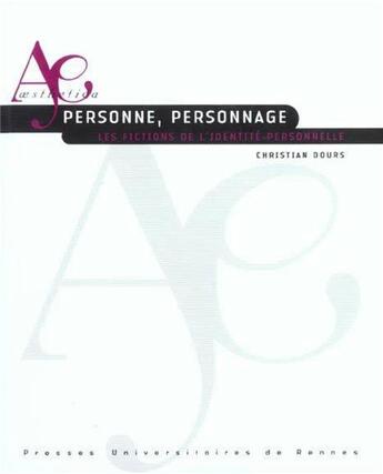 Couverture du livre « Personne personnage » de Pur aux éditions Pu De Rennes