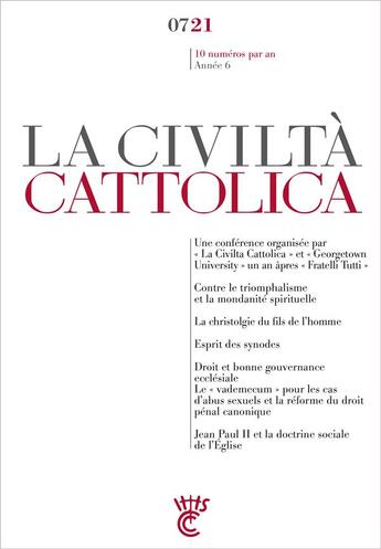 Couverture du livre « La civilta cattolica 00721 » de Sj Antonio Spadaro aux éditions Parole Et Silence