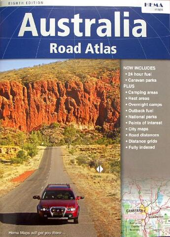 Couverture du livre « Australia ; road atlas » de  aux éditions Hema