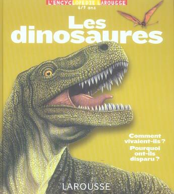 Couverture du livre « Les dinosaures » de Thierry Olivaux aux éditions Larousse