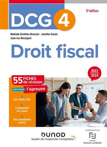 Couverture du livre « Dcg 4 - droit fiscal - fiches 2023-2024 » de Gonthier-Besacier aux éditions Dunod