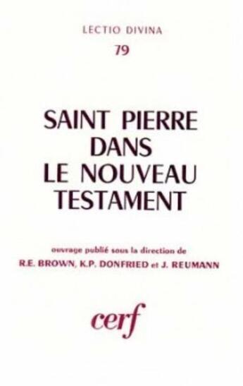 Couverture du livre « Saint pierre dans le nouveau testament » de Marguerite Hoppenot aux éditions Cerf