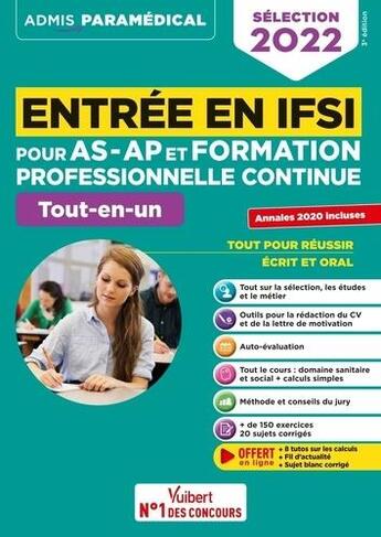 Couverture du livre « Entrée en IFSI pour AS-AP et formation professionnelle continue (FPC) : tout-en-un ; fil d'actualité » de Marion Gauthier et Isabelle Bisutti et Sebastien Drevet aux éditions Vuibert