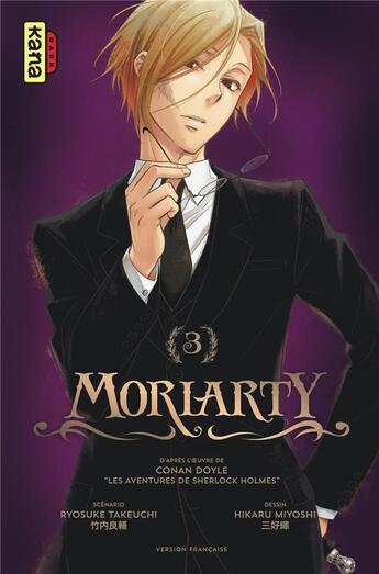 Couverture du livre « Moriarty Tome 3 » de Ryosuke Takeuchi et Hikaru Miyoshi aux éditions Kana