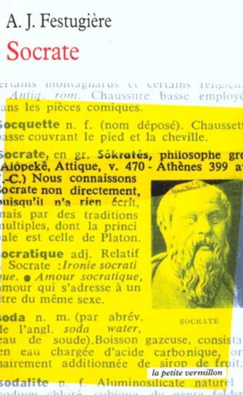 Couverture du livre « Socrate » de Festugiere A J. aux éditions Table Ronde