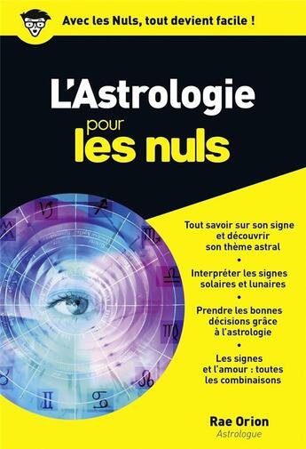 Couverture du livre « L'astrologie pour les nuls » de Orion Rae aux éditions First