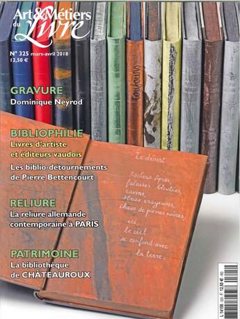 Couverture du livre « Art et metiers du livre n 325 gravure mars/avril 2018 » de  aux éditions Art Et Metiers Du Livre