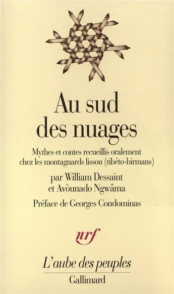 Couverture du livre « Au sud des nuages » de Avounado Ngwama et William Dessaint aux éditions Gallimard