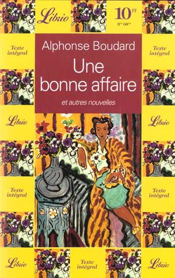Couverture du livre « Bonne affaire et autres nouvelles (une) » de Alphonse Boudard aux éditions J'ai Lu
