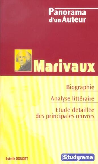 Couverture du livre « Marivaux » de Estelle Doudet aux éditions Studyrama