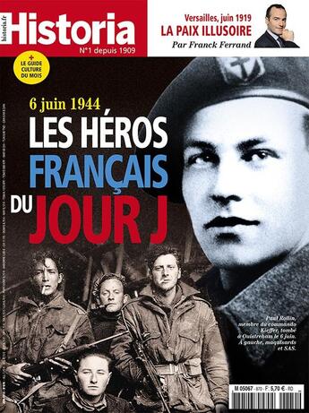 Couverture du livre « Historia mensuel n 870 - les heros francais du jour j - juin 2019 » de  aux éditions L'histoire