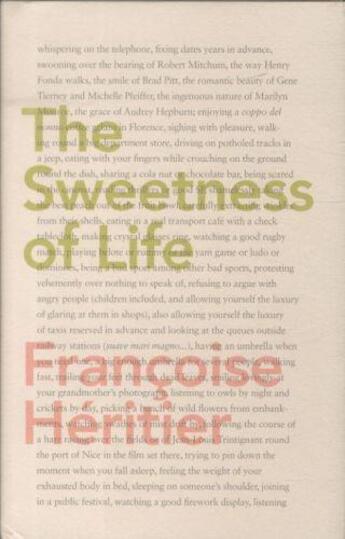 Couverture du livre « Sweetness of life, the » de Françoise Héritier aux éditions Viking Adult