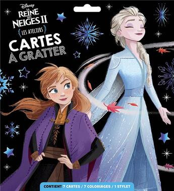 Couverture du livre « Les ateliers Disney : La Reine des Neiges 2 : cartes à gratter » de Disney aux éditions Disney Hachette