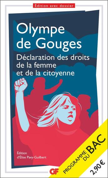 Couverture du livre « Déclaration des droits de la femme et de la citoyenne ; 1re ; programme nouveau bac 2022 » de Olympe De Gouges aux éditions Flammarion