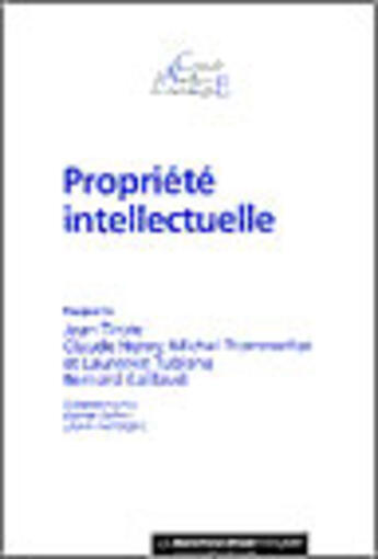 Couverture du livre « Propriete intellectuelle » de  aux éditions Documentation Francaise