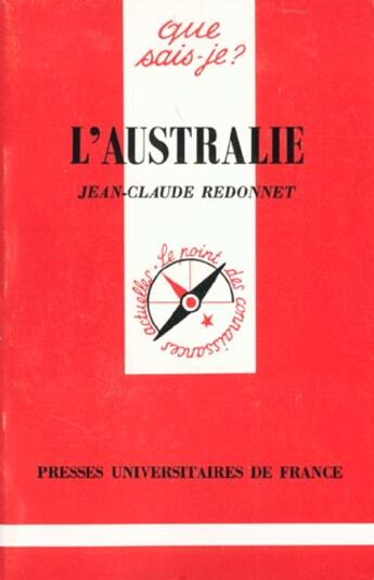 Couverture du livre « L'Australie » de Jean-Claude Redonnet aux éditions Que Sais-je ?