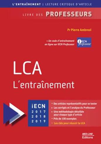 Couverture du livre « Med-line entrainement lca » de P. Ambrosi aux éditions Med-line