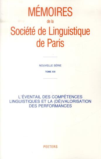 Couverture du livre « L'éventail des compétences linguistiques et la (dé)valorisation des performances » de  aux éditions Peeters