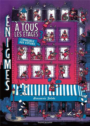 Couverture du livre « Ne enigmes a tous les etages tome 3 l'immeuble aux espions » de Paul Martin aux éditions Bayard Jeunesse