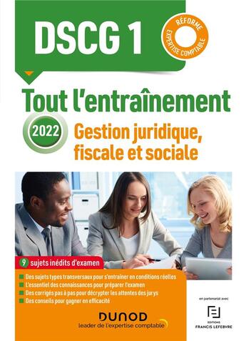 Couverture du livre « DSCG 1 : gestion juridique, fiscale et sociale ; tout l'entraînement (édition 2022) » de Veronique Roy et Gilles Meyer et Celine Mansencal et Damien Meunier aux éditions Dunod