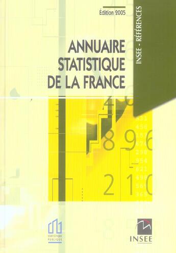 Couverture du livre « Annuaire Statistique De La France » de Insee/ aux éditions Insee