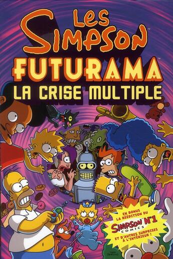 Couverture du livre « Les Simpson/Futurama ; la crise multiple ; coffret » de Matt Groening aux éditions Fetjaine