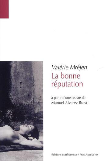 Couverture du livre « Sur la bonne réputation endormie » de Valerie Mrejen aux éditions Confluences