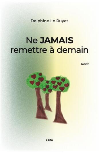 Couverture du livre « Ne jamais remettre a demain » de Le Ruyet Delphine aux éditions Edita