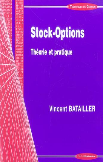 Couverture du livre « STOCK-OPTIONS » de Batailler/Vincent aux éditions Economica