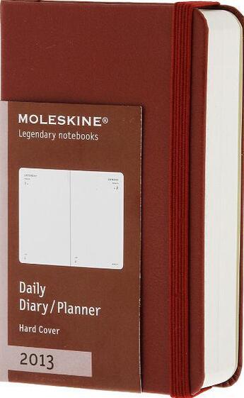 Couverture du livre « Agenda journalier 2013 ; rigide rouge » de Moleskine aux éditions Moleskine Papet