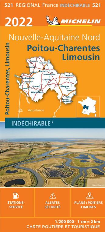 Couverture du livre « Poitou-charentes-limousin 2022 » de Collectif Michelin aux éditions Michelin