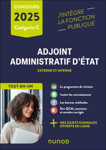 Couverture du livre « Concours adjoint administratif d'etat - 2025 - externe et interne - tout-en-un » de Charmont/Lede aux éditions Dunod