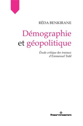 Couverture du livre « Démographie et géopolitique » de Reda Benkirane aux éditions Hermann