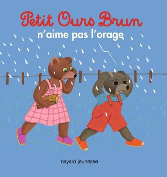 Couverture du livre « Petit Ours Brun n'aime pas l'orage » de Marie Aubinais aux éditions Bayard Jeunesse