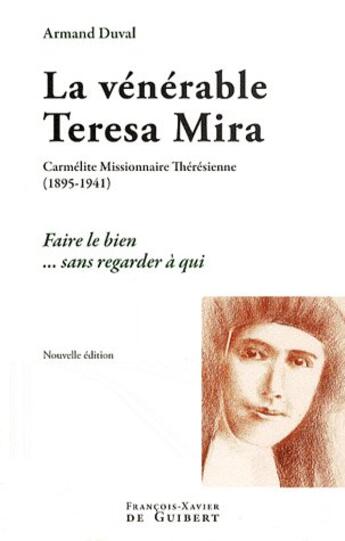 Couverture du livre « Vénérable Térésa Mira » de Armand Duval aux éditions Francois-xavier De Guibert