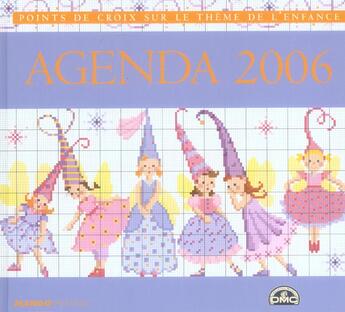 Couverture du livre « Points de croix sur le thème de l'enfance ; agenda 2006 » de  aux éditions Mango