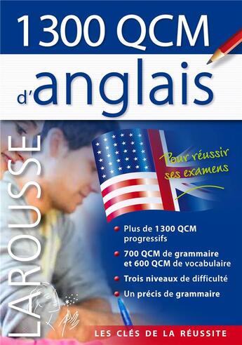 Couverture du livre « 1300 qcm d'anglais » de  aux éditions Larousse