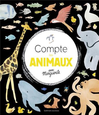 Couverture du livre « Compte les animaux avec Marguerite » de Marguerite Courtieu aux éditions Gallimard-jeunesse