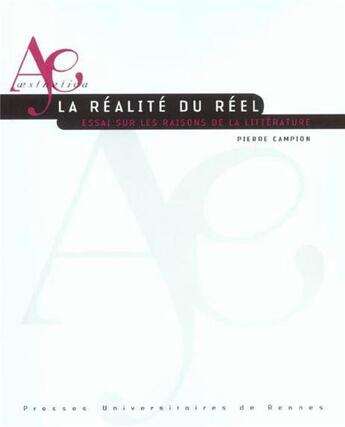 Couverture du livre « Realite du reel » de Pur aux éditions Pu De Rennes