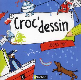 Couverture du livre « Croc'dessin ; 100% fun » de Hannah Lerch aux éditions Nathan