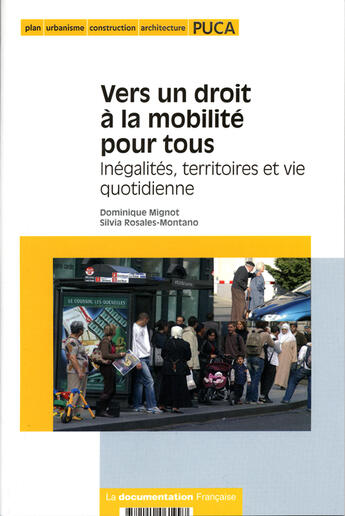 Couverture du livre « Vers un droit à la mobilité pour tous » de Ministere De L'Equipement aux éditions Documentation Francaise