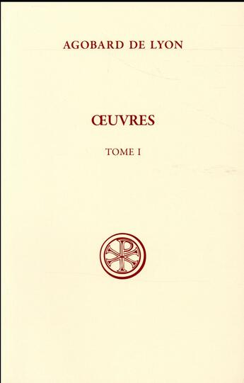 Couverture du livre « Oeuvres Tome 1 » de Agobard aux éditions Cerf